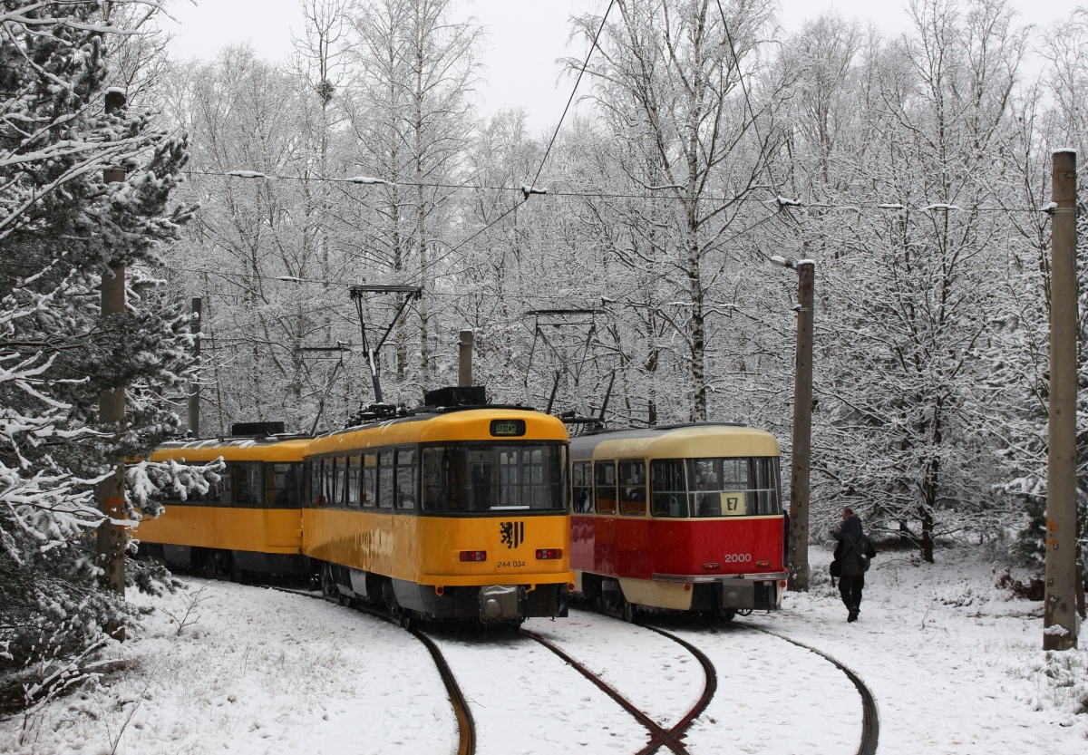 Dresden, Tatra TB4D № 244 034; Dresden — Last day of tram operation at "Diebsteig" loop (04.02.2018)
