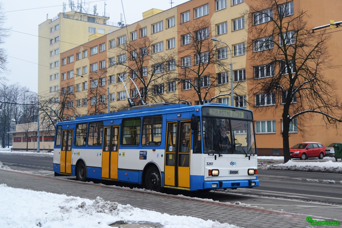 Острава, Škoda 14TrM № 3261; Острава — 10.2.2018 — (Прощальная) поездка с троллейбусами 14TrM 3261 и 15TrM 3511