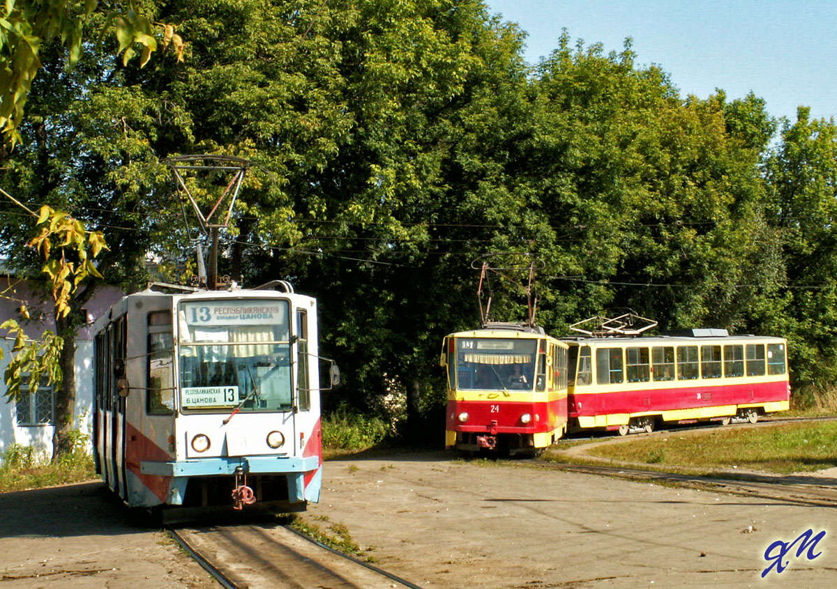 Тверь, 71-608К № 151; Тверь, Tatra T6B5SU № 24; Тверь — Тверской трамвай в начале 2000-х гг. (2002 — 2006 гг.)