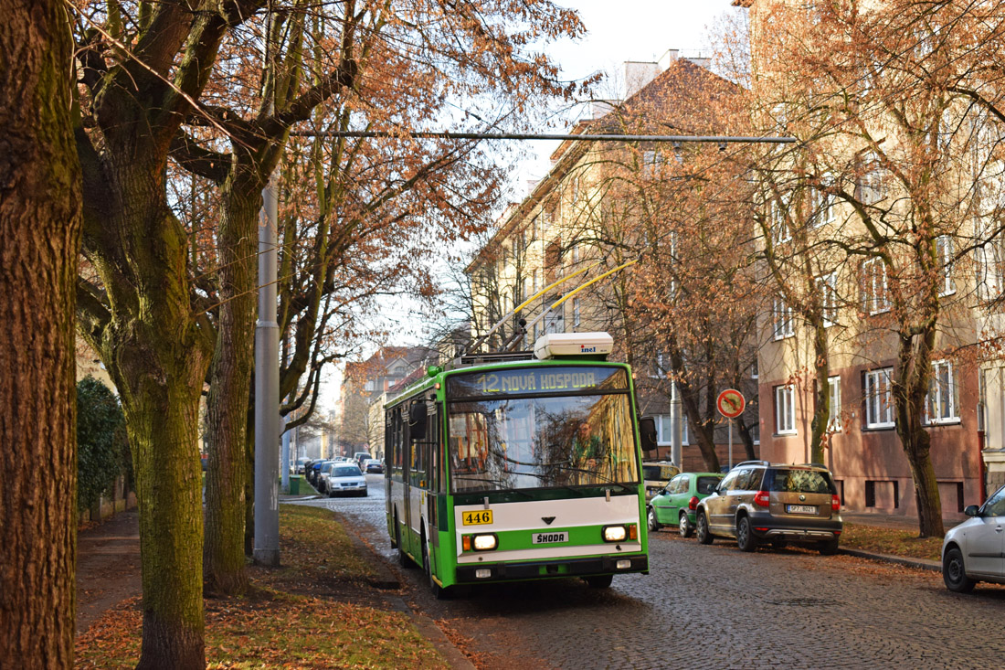 Пльзень, Škoda 14TrM № 446; Пльзень — (Прощальная) поездка с троллейбусами 14TrM 444 a 446