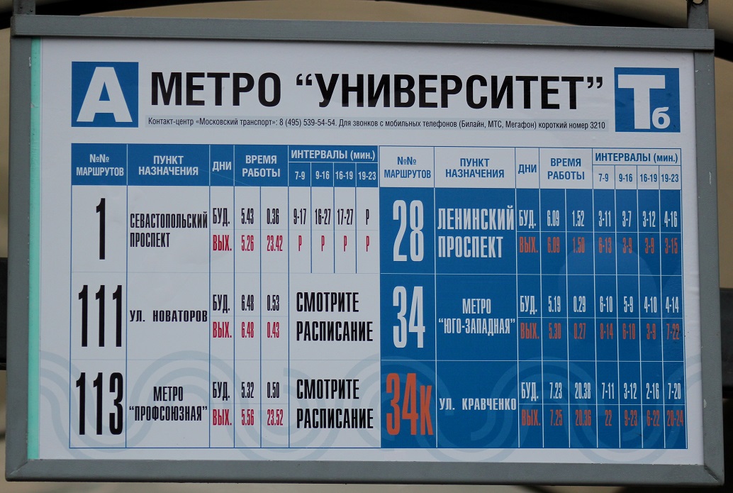 Moskva — Station signs & displays