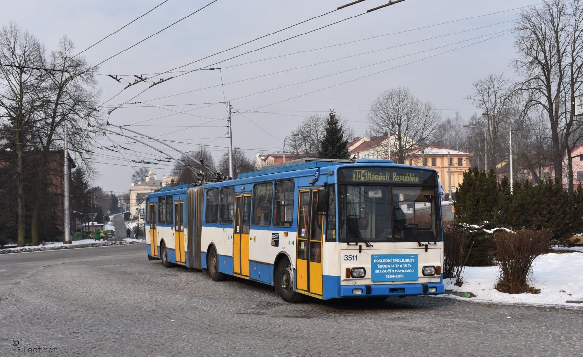 Острава, Škoda 15TrM № 3511; Острава — Последняя неделя эксплуатации троллейбусов Škoda 15Tr