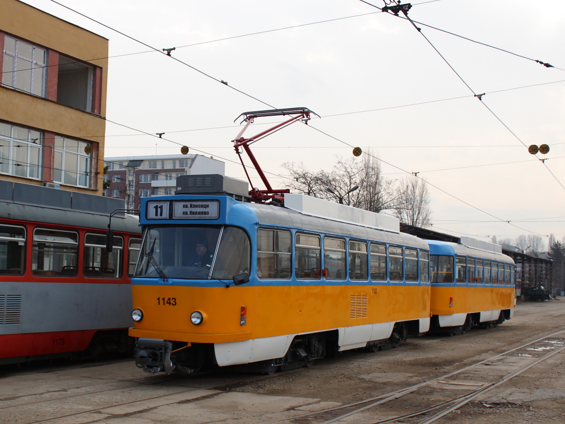 София, Tatra T4DC № 1143; София, Tatra B4DC № 176