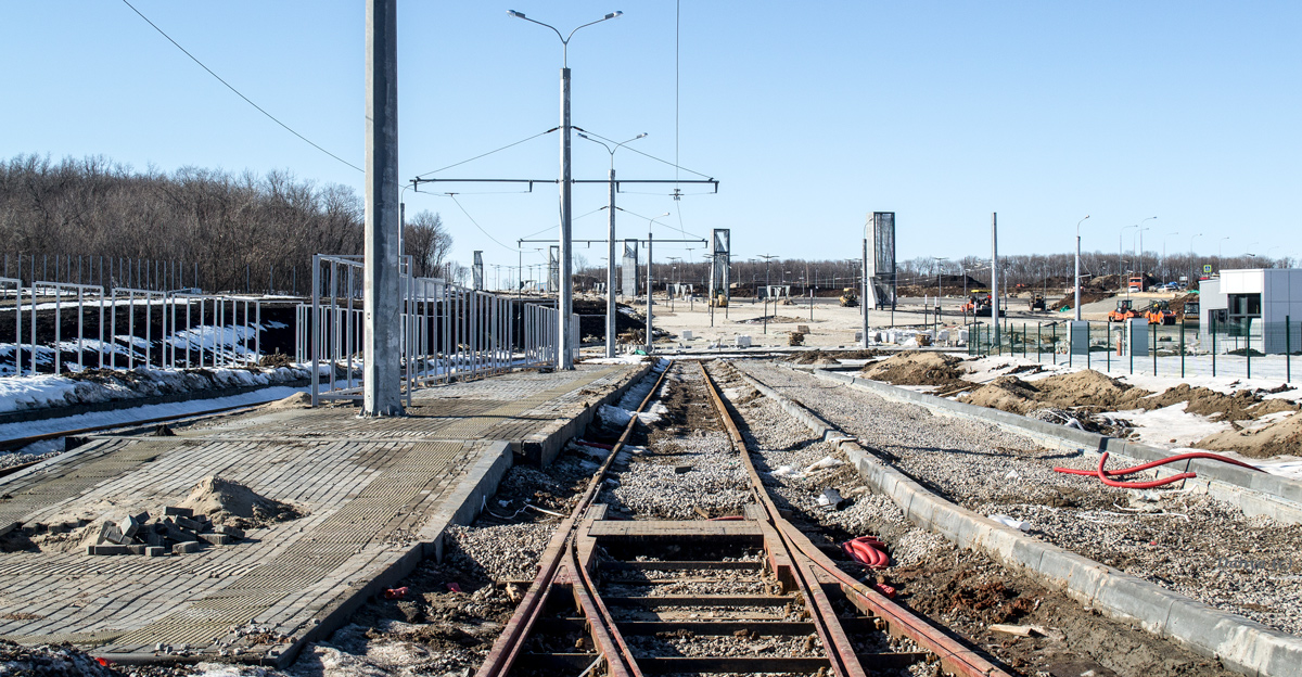 Самара — Строительство трамвайной линии к стадиону "Самара Арена"