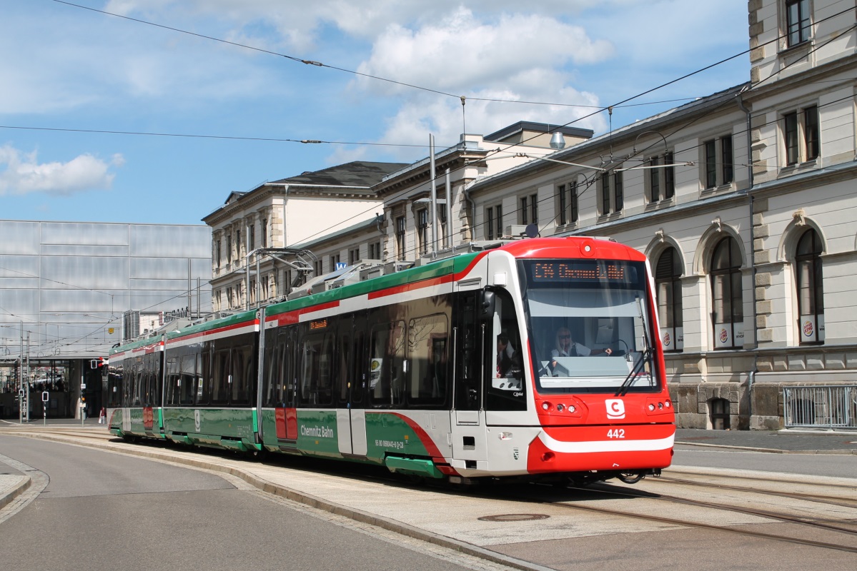 Chemnitz, Vossloh Citylink Nr 442; Chemnitz — Tram-railway system "Chemnitzer Modell" • Straßenbahn-Eisenbahnkonzept "Chemnitzer Modell"