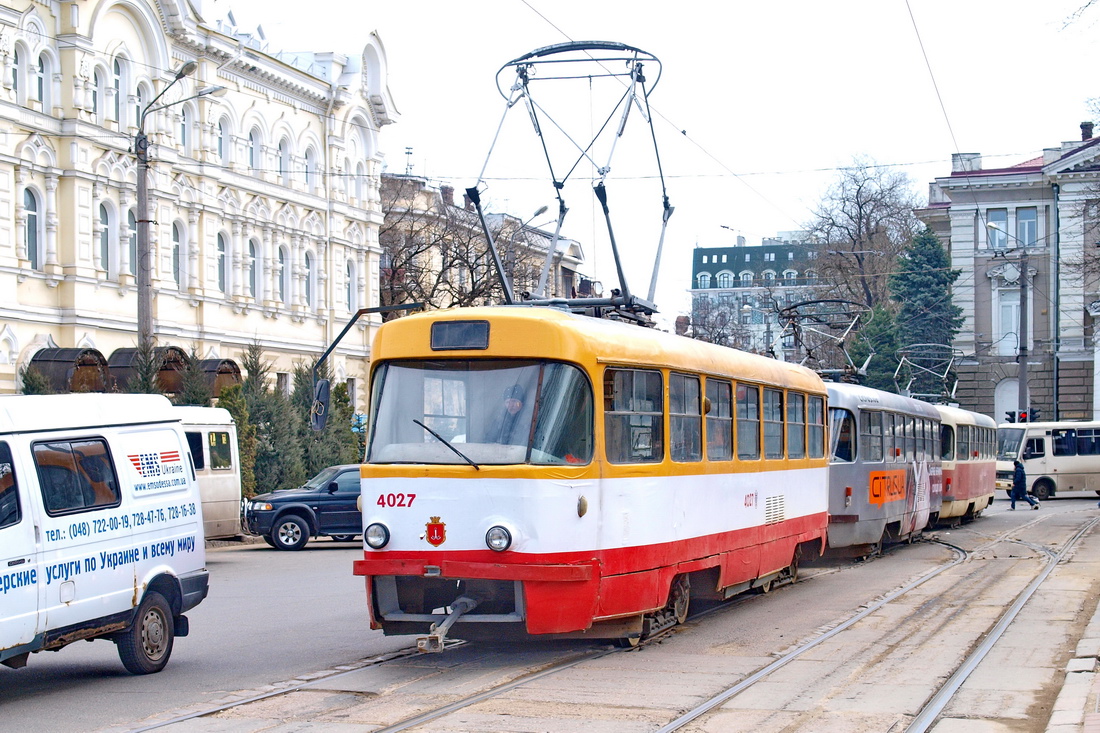 Одесса, Tatra T3SU № 4027; Одесса, Tatra T3SUCS № 7056