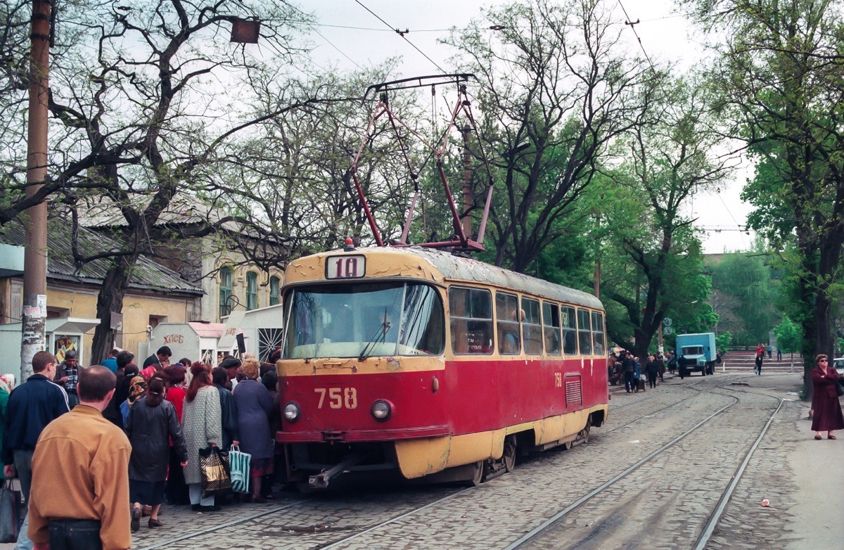 Донецк, Tatra T3SU (двухдверная) № 758; Донецк — Фотографии Штефана Шпенглера — 30.04-1.05.1999