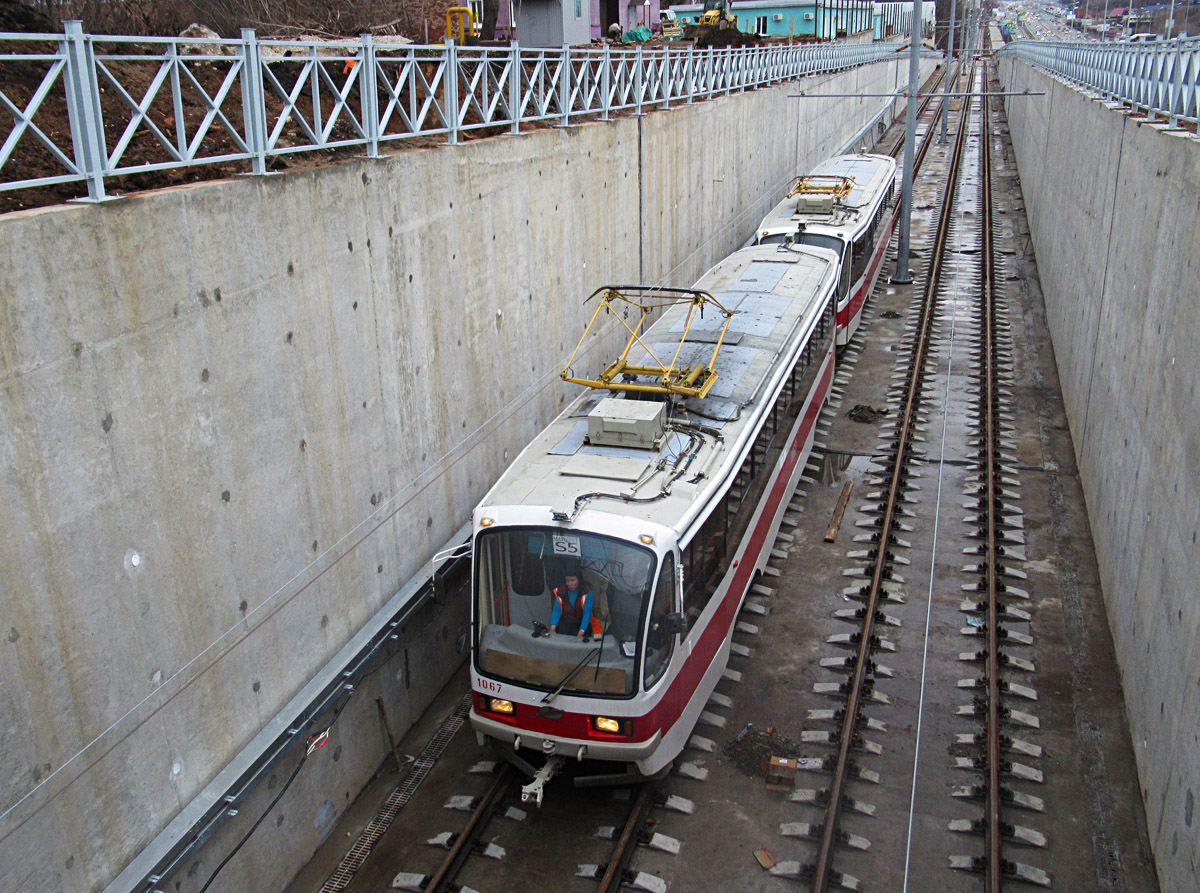 Самара, 71-405 № 1067; Самара — Строительство трамвайной линии к стадиону "Самара Арена"