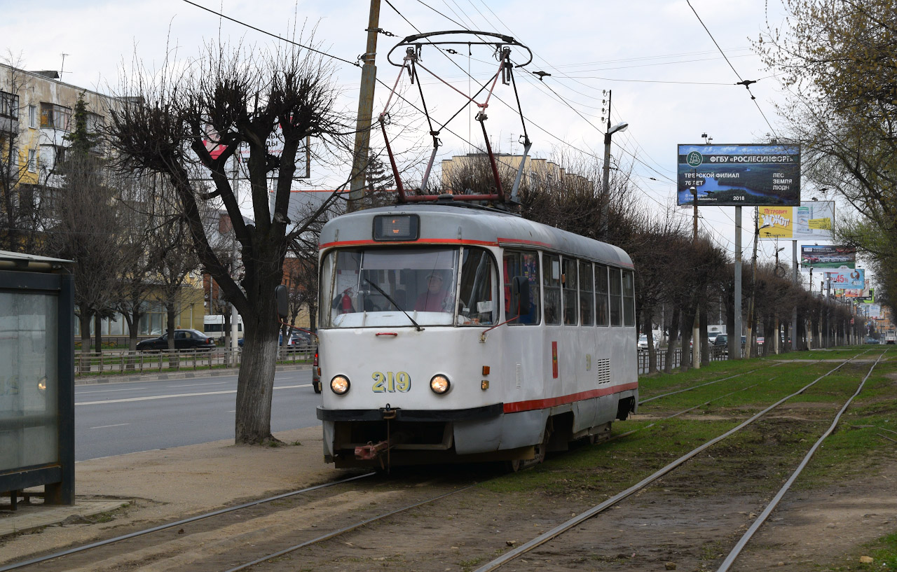 Тверь, Tatra T3SU № 219; Тверь — Последние годы тверского трамвая (2017 — 2018); Тверь — Трамвайные линии: Центральный район