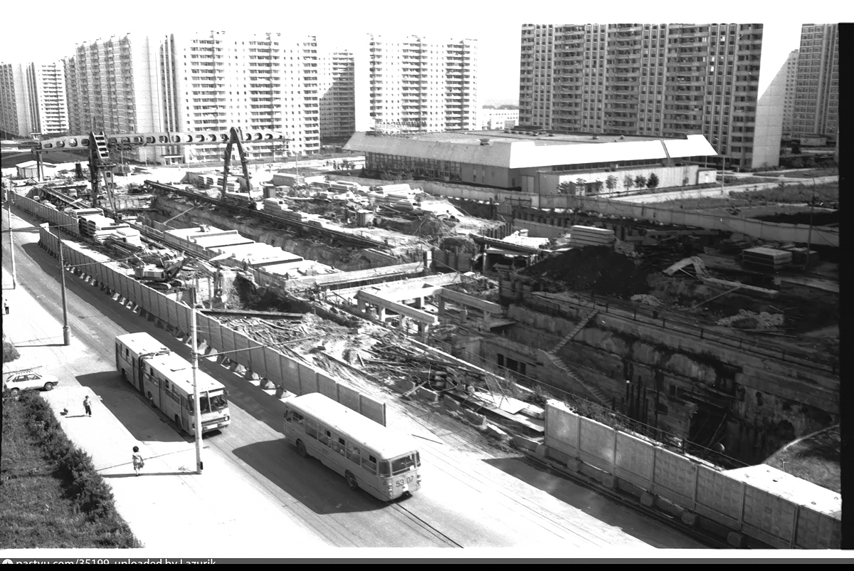 Москва — Исторические фотографии — Трамвай и Троллейбус (1946-1991); Москва — Метрополитен — [4] Филёвская линия
