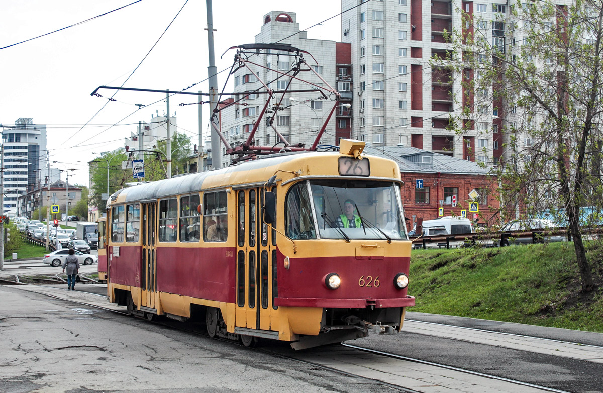 Yekaterinburg, Tatra T3SU (2-door) nr. 626