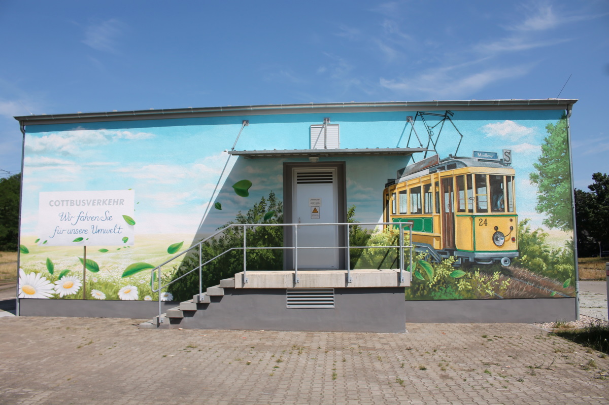 Cottbus — Trams in the art