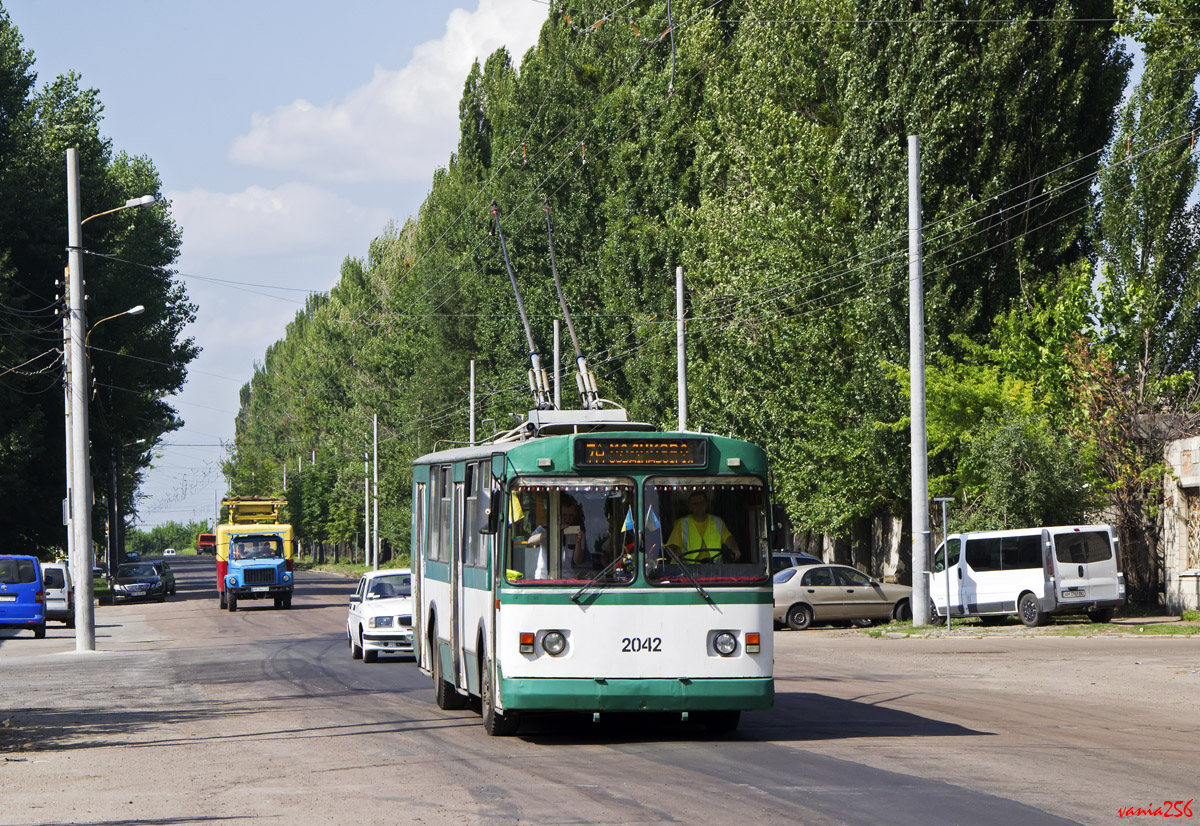 Zhytomyr, ZiU-682G [G00] # 2042; Zhytomyr — Construction of a new line along Promyslova Street