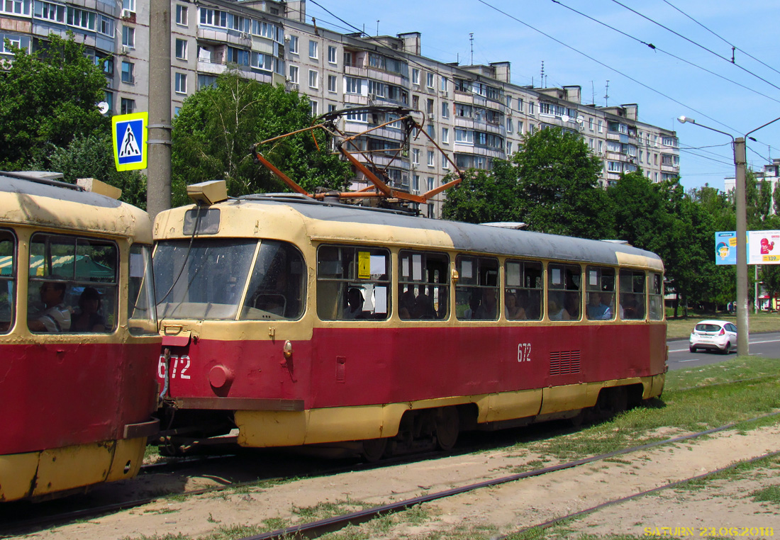 Харков, Tatra T3SU № 672