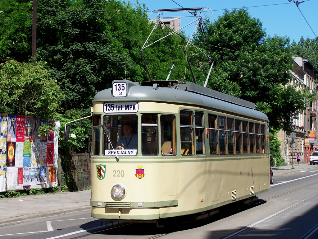 Краков, MAN T4 № 220; Краков — 135 лет городскому транспорту