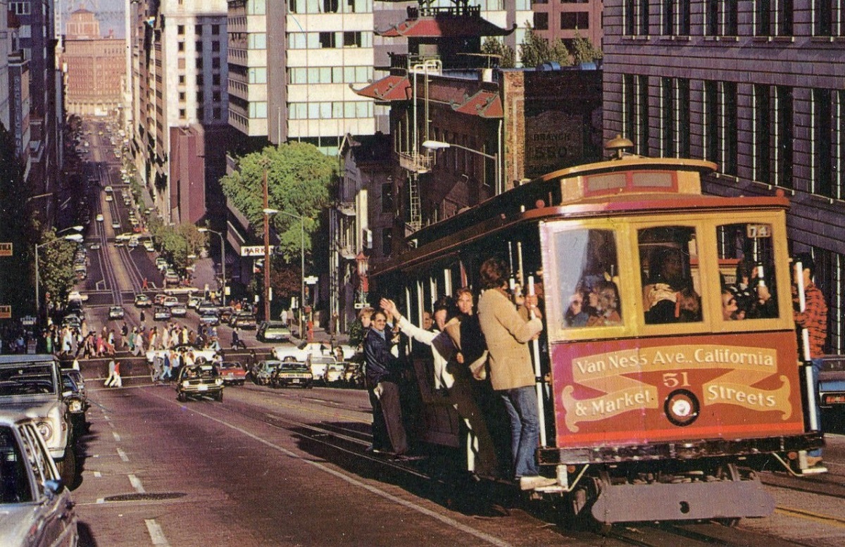 Сан-Франциско, область залива, Holman cable car № 51; Сан-Франциско, область залива — Старые фотографии и открытки