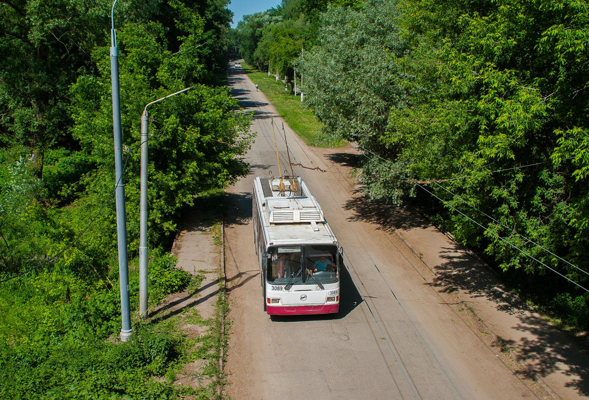 Ryazan, LiAZ-5280 # 3089; Ryazan — Trolleybus line at Lesopark (Woodland)