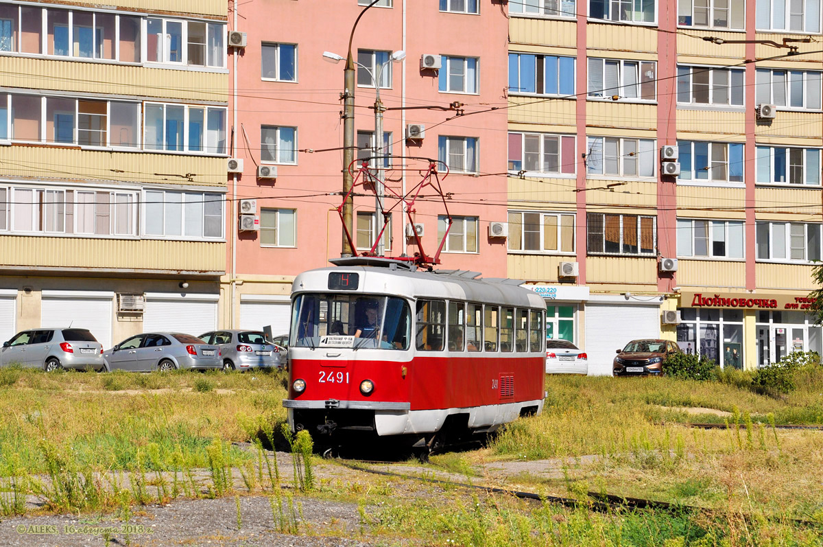 Волгоград, Tatra T3SU (двухдверная) № 2491