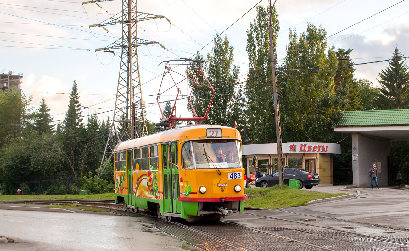 Jekatěrinburg, Tatra T3SU (2-door) č. 483