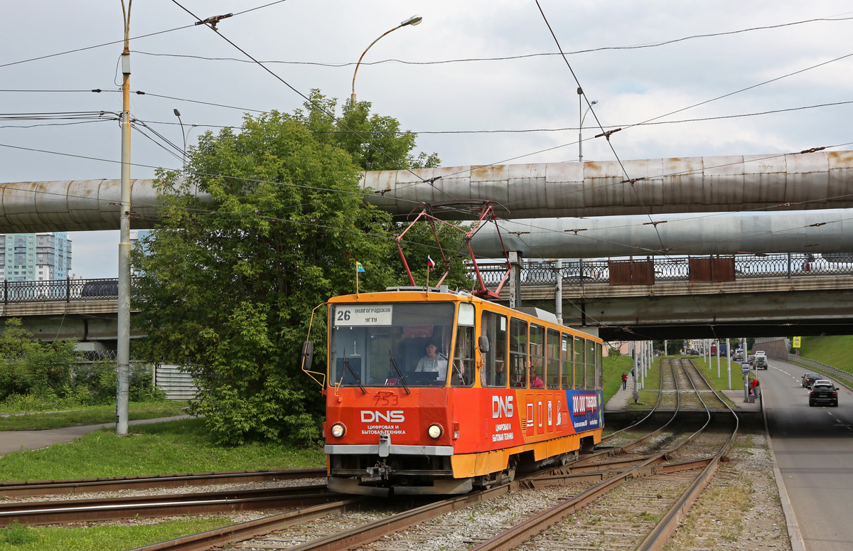 Екатеринбург, Tatra T6B5SU № 753