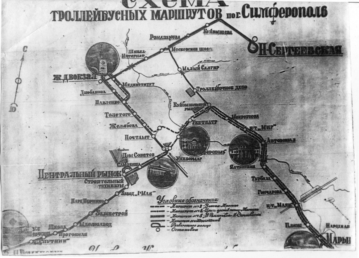 Крымский троллейбус — Схемы и расписания