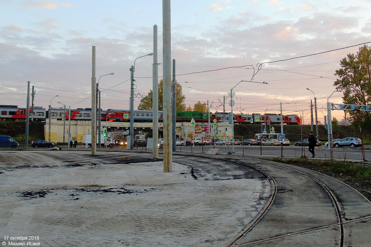 Санкт-Пецярбург — Конечные станции и разворотные кольца; Санкт-Пецярбург — Строительство трамвайных линий