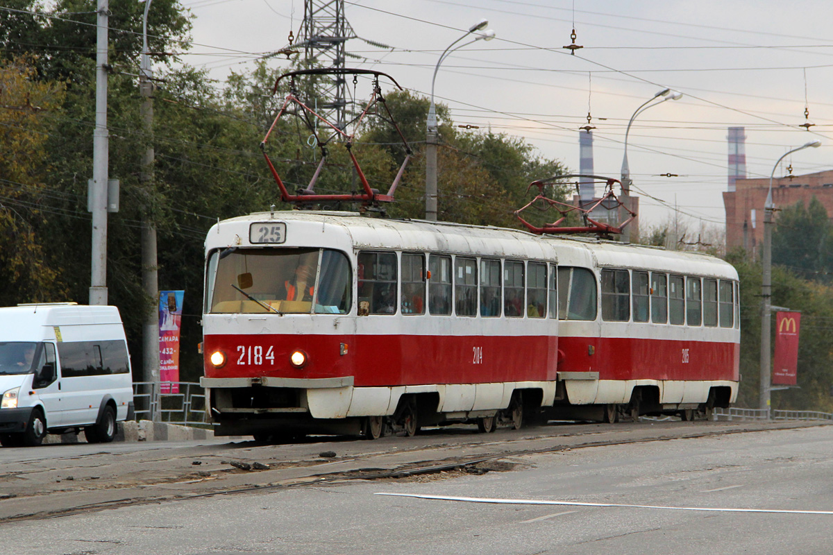 Самара, Tatra T3SU (двухдверная) № 2184