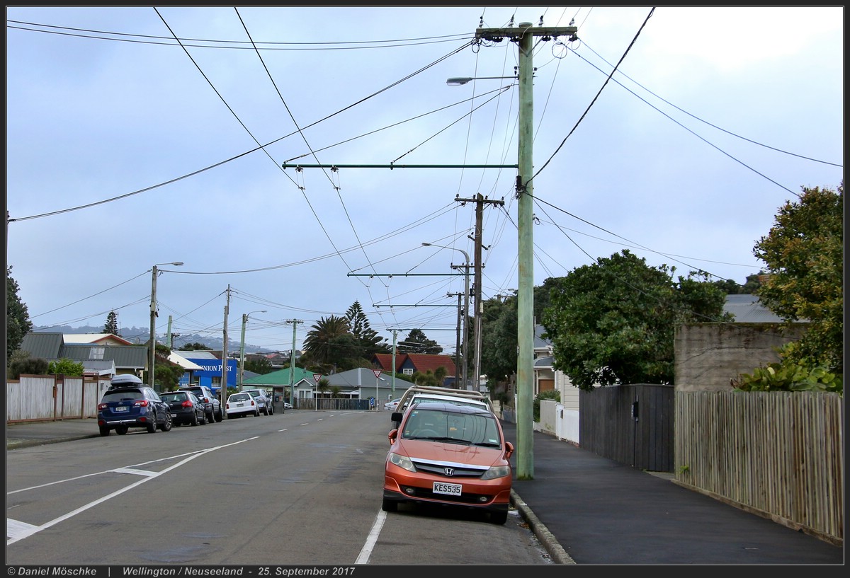 Wellington — Trolleybus Lines and Infrastructure