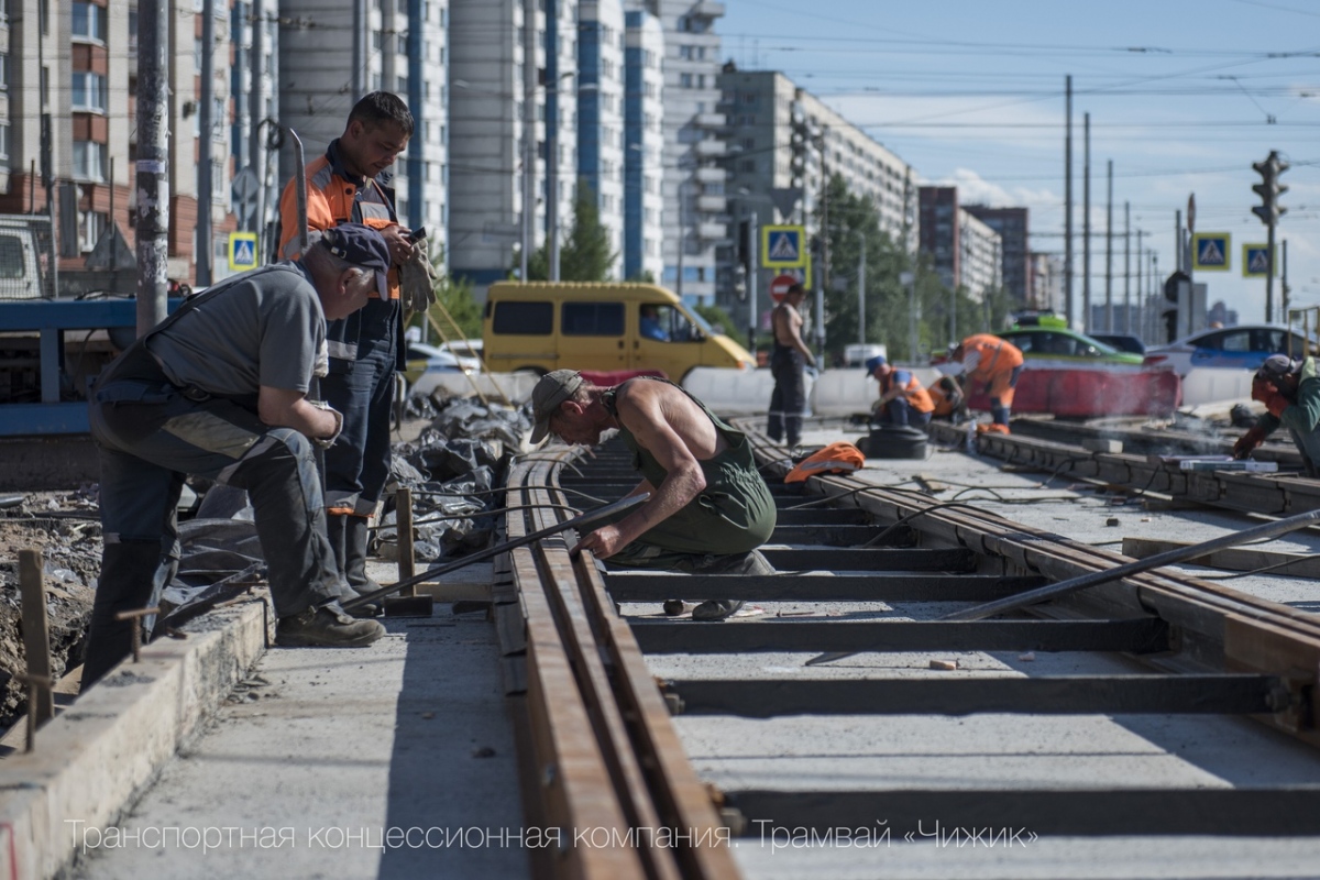 Sankt-Peterburg — Source: Transport Concession Company (TCC) — Various Photos; Sankt-Peterburg — Track repairs