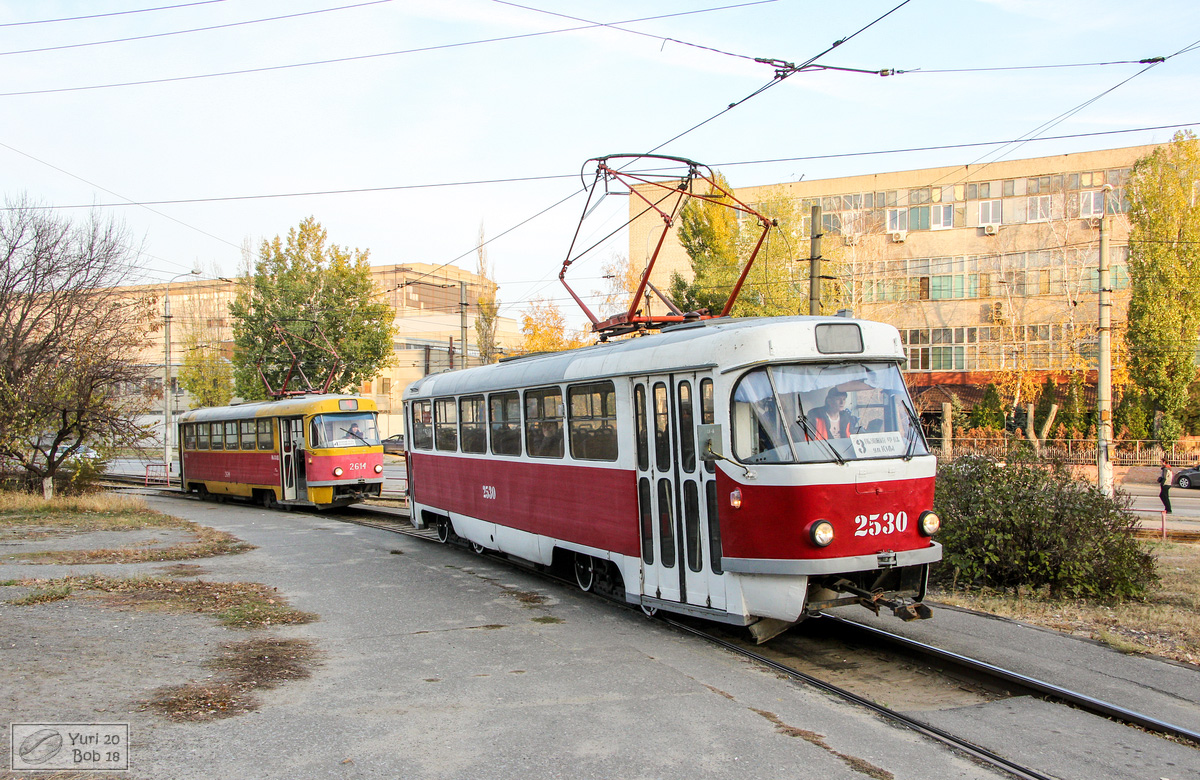 Волгоград, Tatra T3SU (двухдверная) № 2614; Волгоград, Tatra T3SU (двухдверная) № 2530