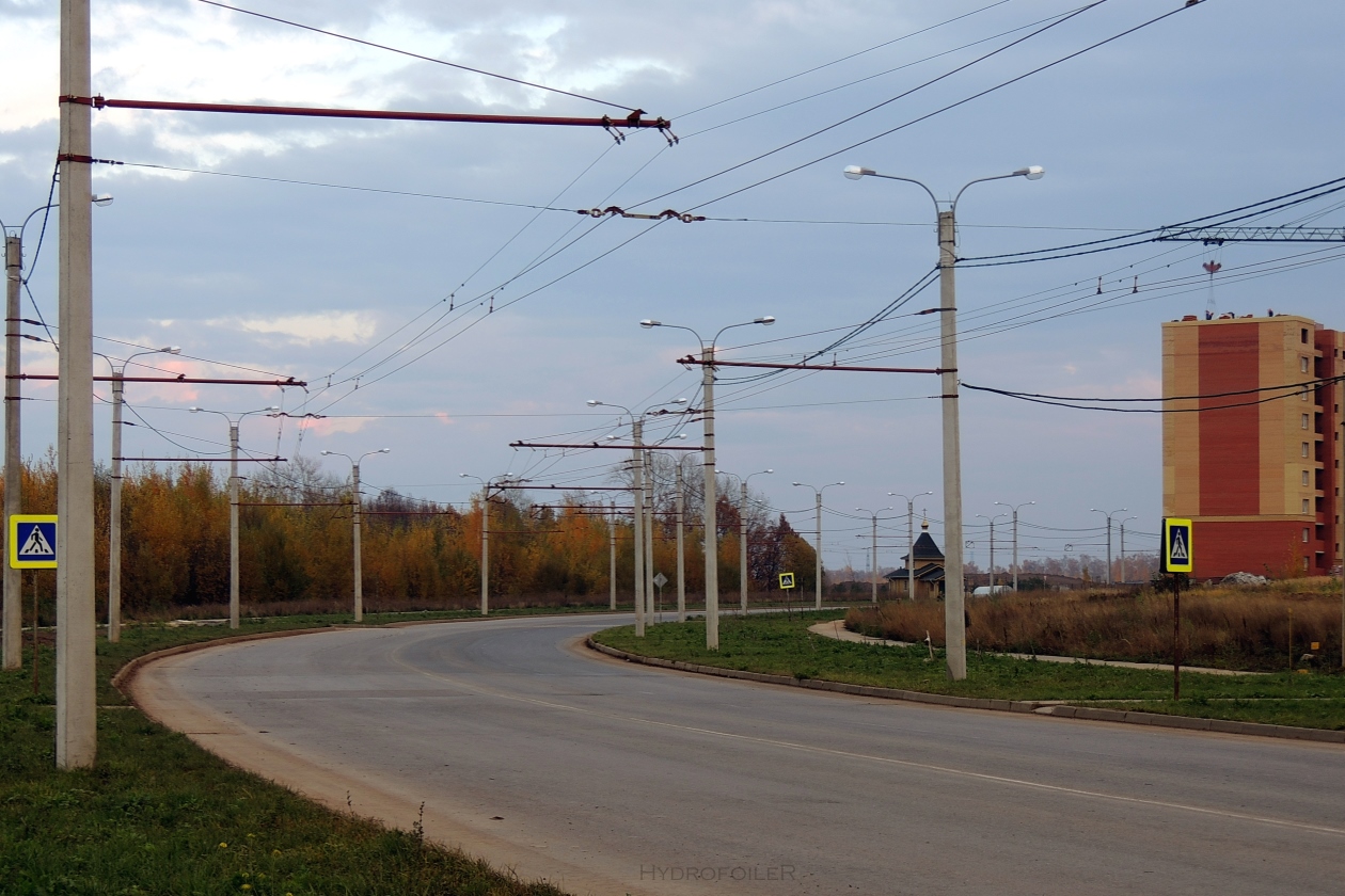 Tscheboksary — The construction of trolleybus line in New Town