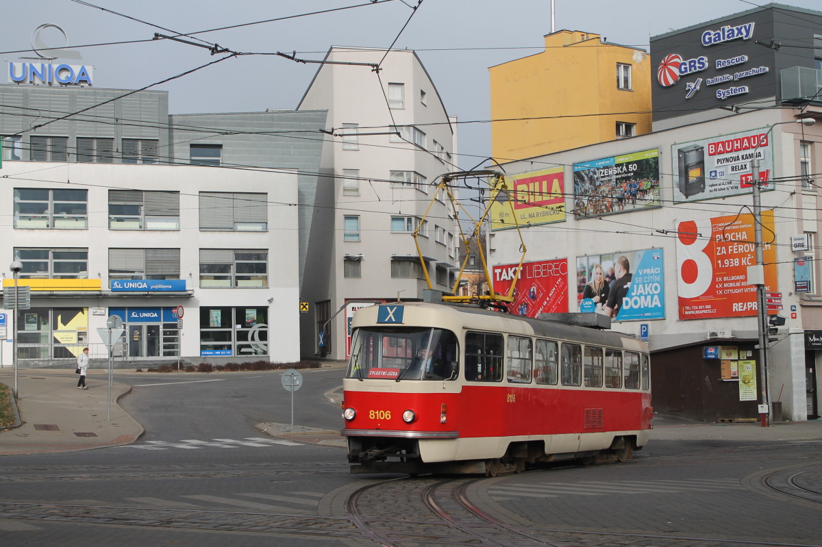 Liberec - Jablonec nad Nisou, Tatra T3M # 8106 (16); Liberec - Jablonec nad Nisou — Farewell to Tatra T2R trams