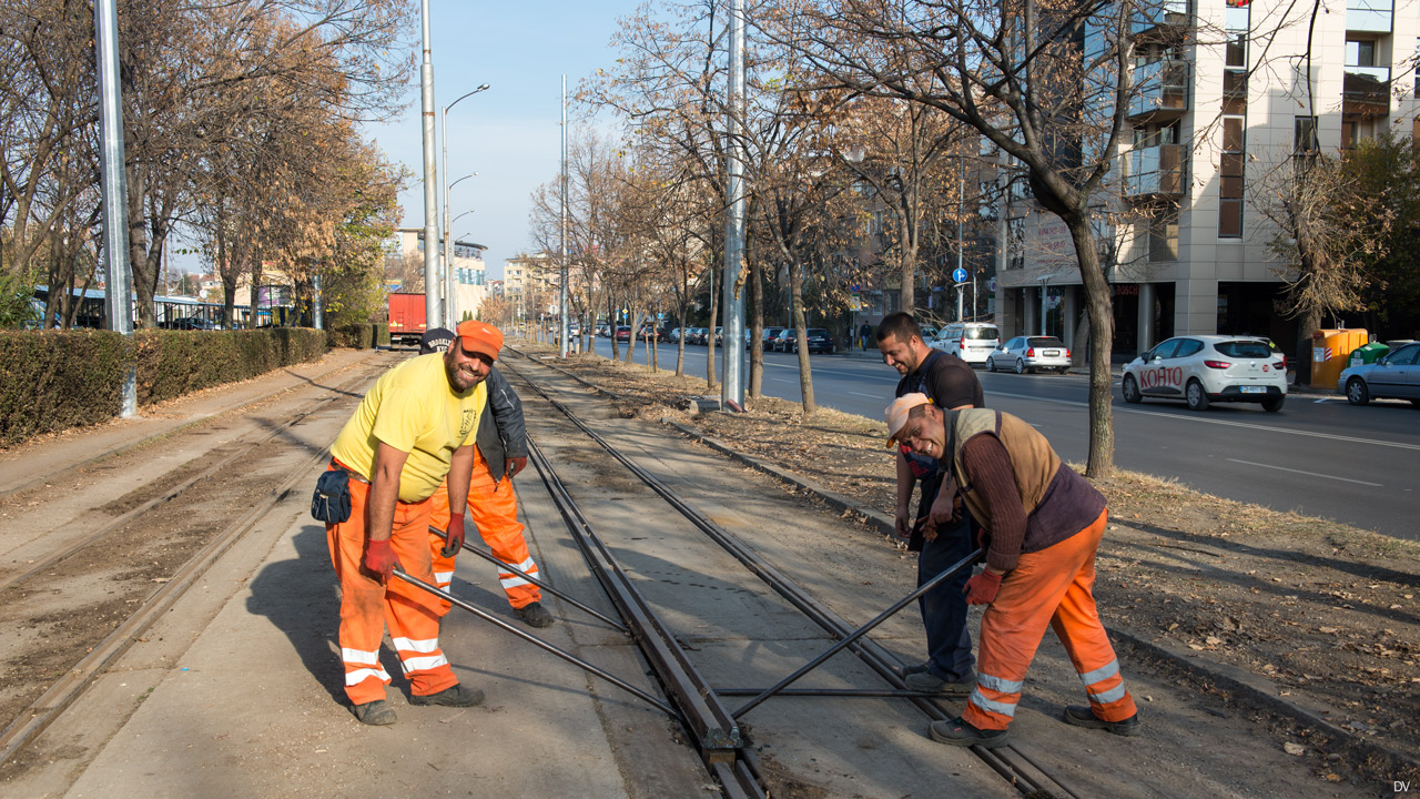 Sofia — Destruction and abandoned rails; Electric transport employees