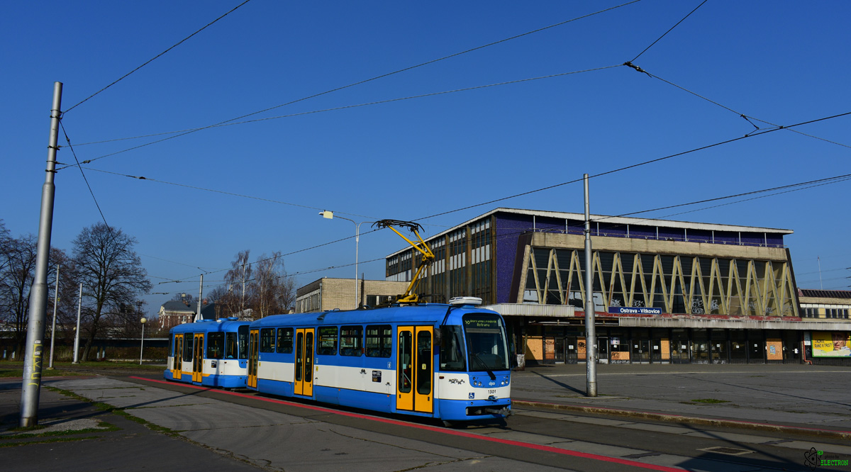 Острава, Tatra T3R.EV № 1301; Острава, VV60LF № 301; Острава — 17.11.2018 — Спецрейс на трамваи Т3R.EV №1301 с прицепом VV60LF №301