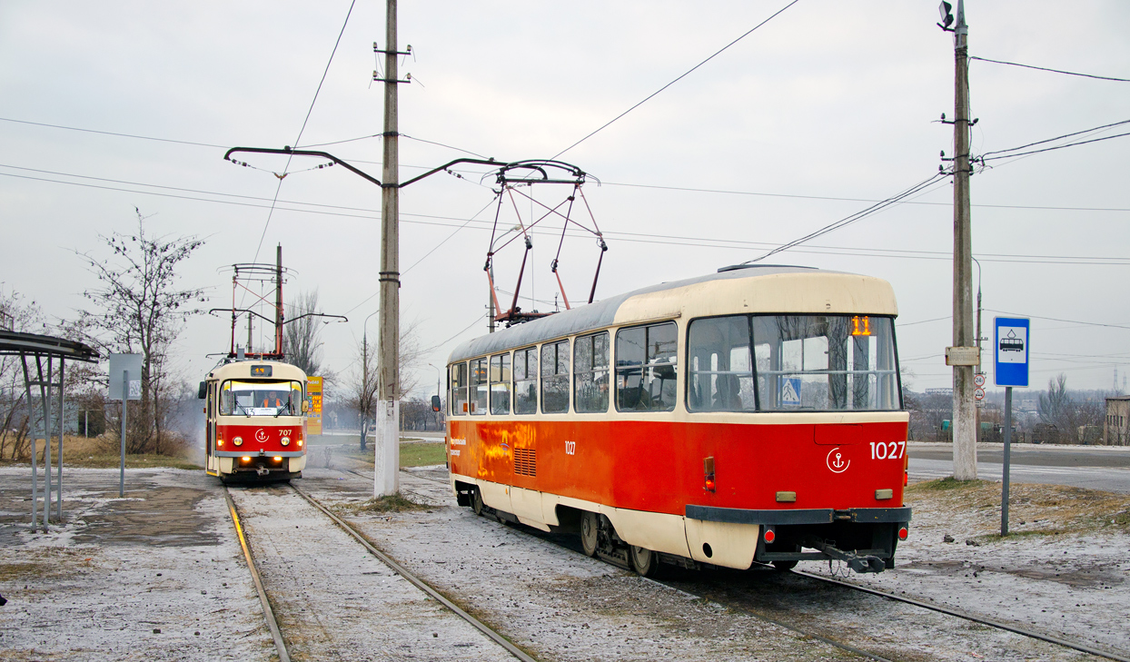 Мариуполь, Tatra T3SUCS № 707; Мариуполь, Tatra T3SUCS № 1027