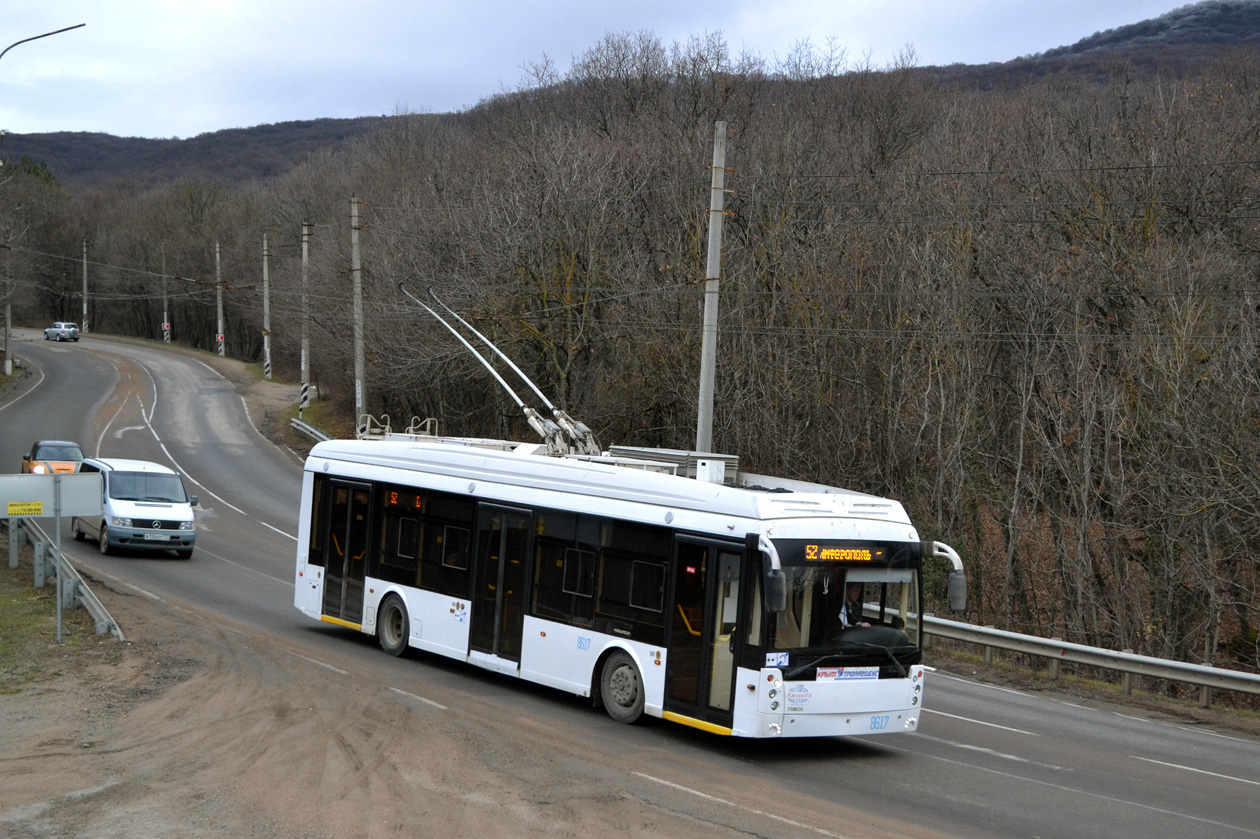 Самая протяженная троллейбусная линия в крыму. Троллейбус 52 Симферополь Ялта. Крым троллейбус 8617 Крым. Длинный троллейбус. Самый длинный троллейбусный маршрут.