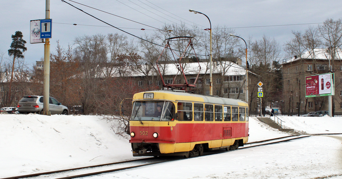 Yekaterinburg, Tatra T3SU (2-door) č. 502