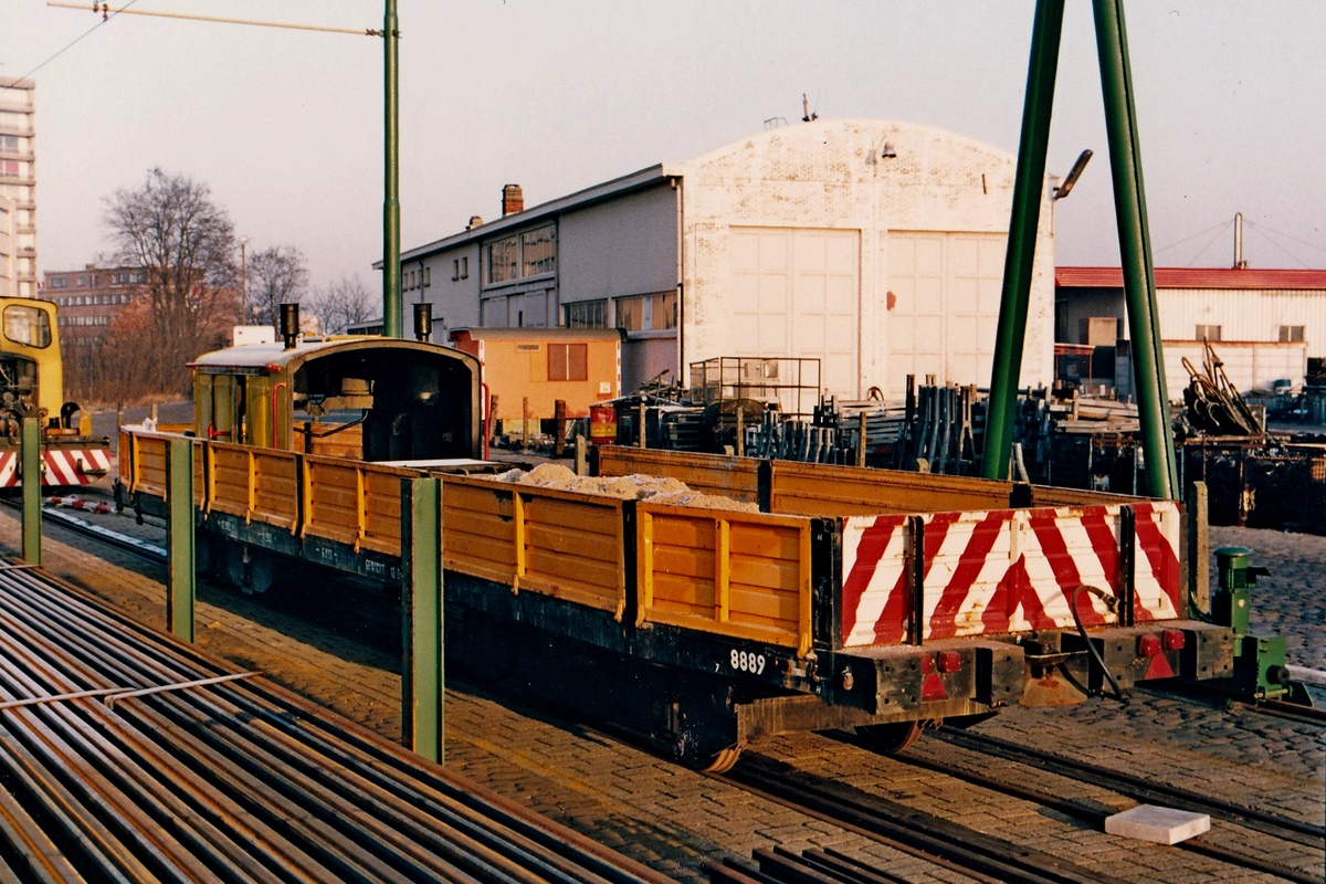 Antwerpen, 4-axle trailer cargo car Nr. 8889