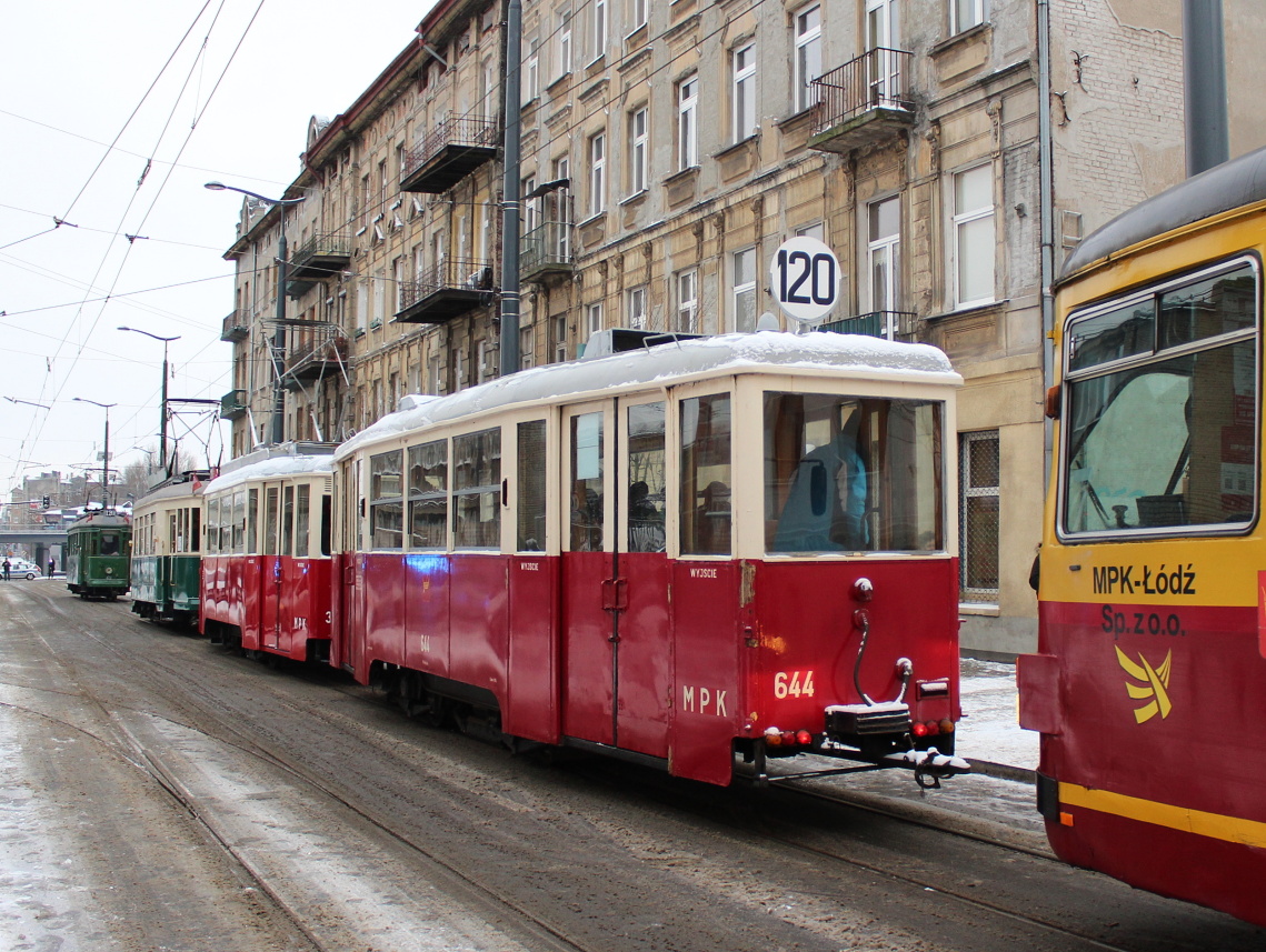 Лодзь, FWŚ 5ND1 № 644; Лодзь, Konstal 5N № 337; Лодзь — 120 лет общественному транспорту в Лодзи — 16.12.2018