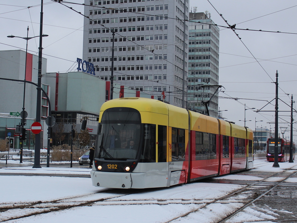 Łódź, Bombardier Cityrunner Nr 1202; Łódź — 120 lat komunikacji miejskiej w Łodzi — 16.12.2018