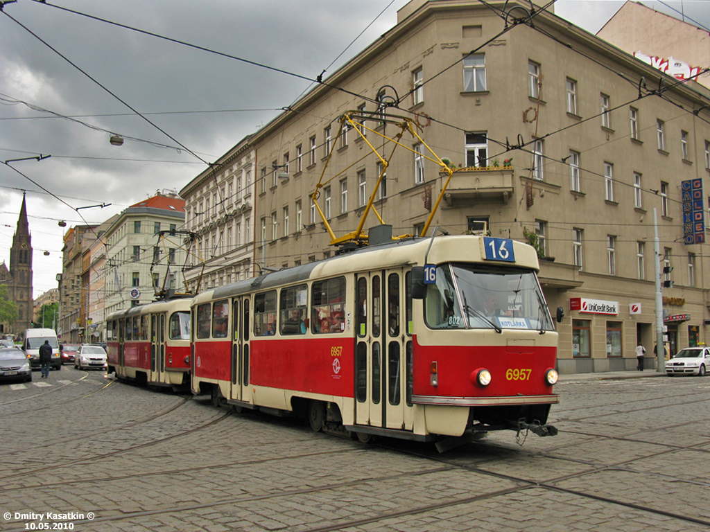 Прага, Tatra T3 № 6957