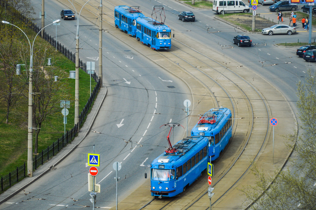 Moskau — Trам lines: North-Western Administrative District; Moskau — Views from a height