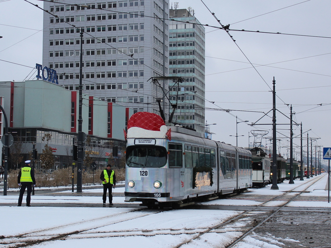 Лодзь, Duewag GT8NF № 166; Лодзь — 120 лет общественному транспорту в Лодзи — 16.12.2018