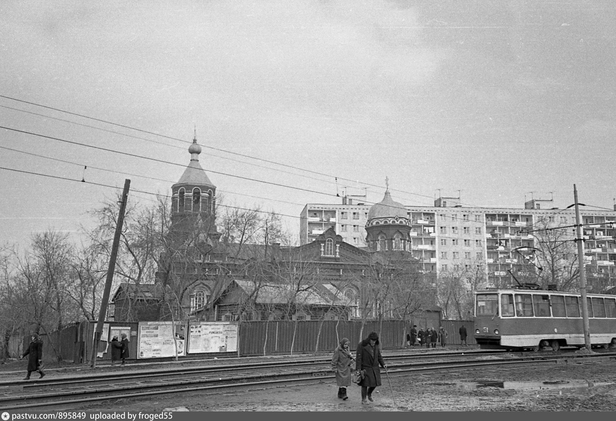 Омск, 71-605 (КТМ-5М3) № 51; Омск — Закрытые трамвайные линии; Омск — Исторические фотографии
