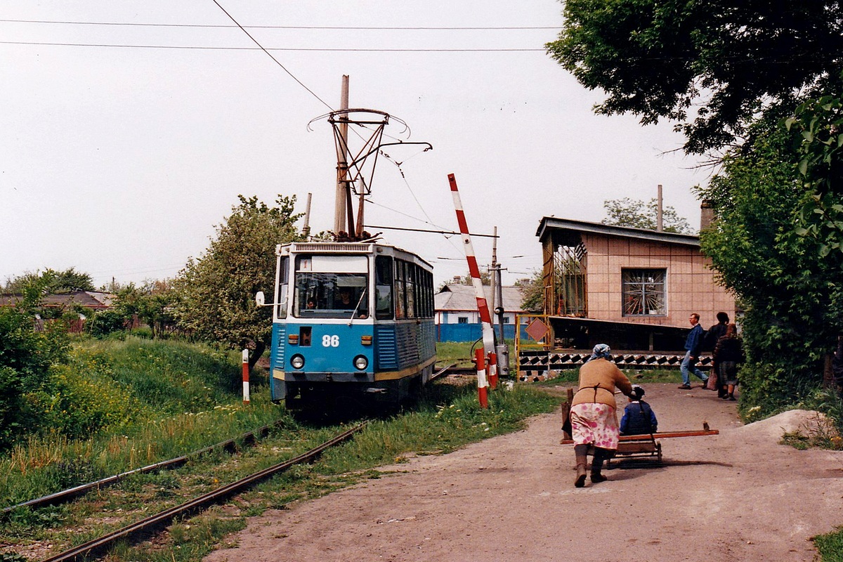 Стаханов, 71-605 (КТМ-5М3) № 86; Стаханов — Поездка в трамвайном вагоне № 86 (20.05.1998)