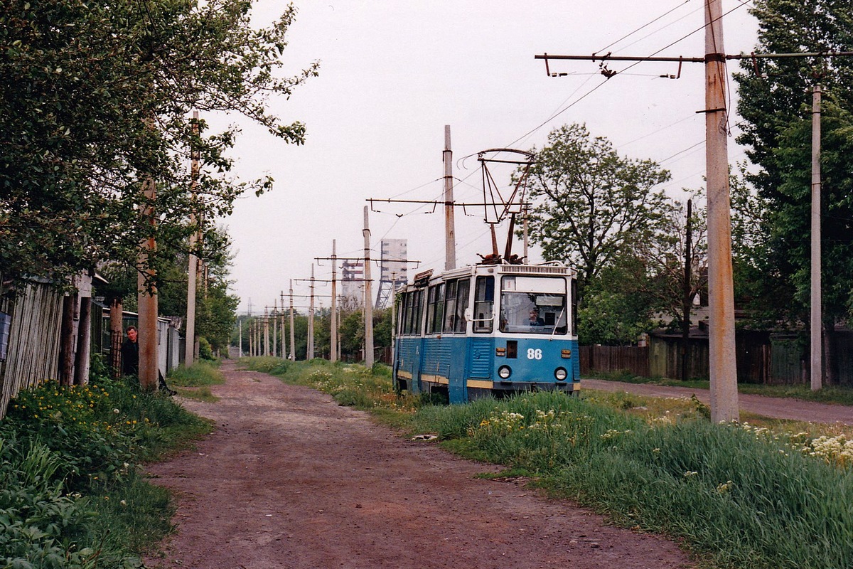 Стаханов, 71-605 (КТМ-5М3) № 86; Стаханов — Поездка в трамвайном вагоне № 86 (20.05.1998)