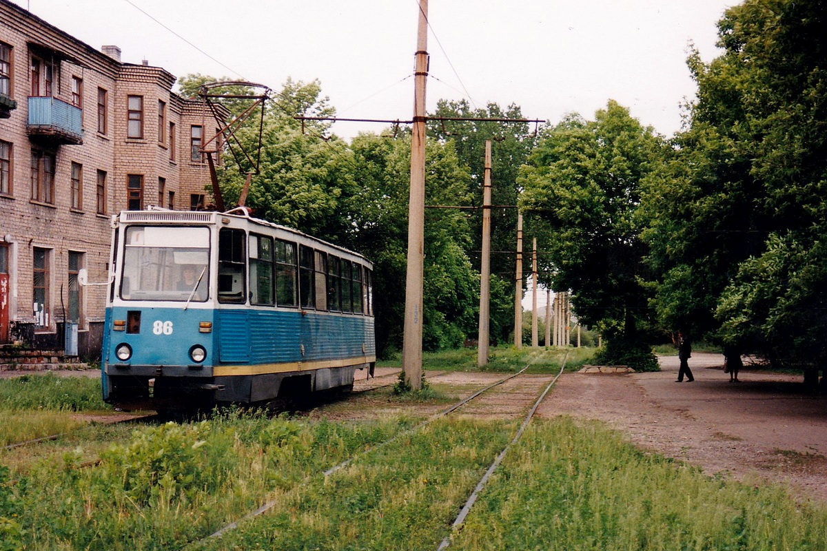 Stakhanov, 71-605 (KTM-5M3) # 86; Stakhanov — A journey with the tram #86 (20.05.1998)