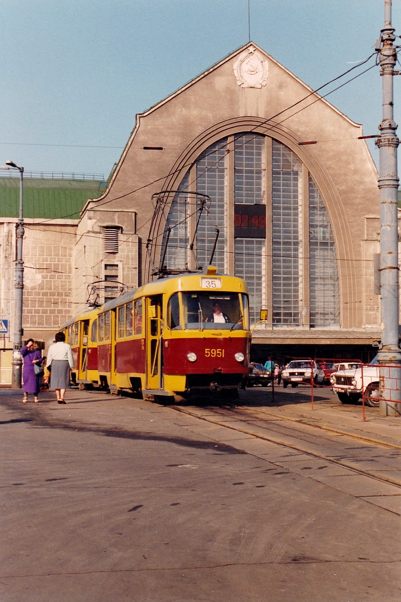 Kyiv, Tatra T3SU # 5951; Kyiv — Historical photos; Kyiv — Tramway lines: Closed lines