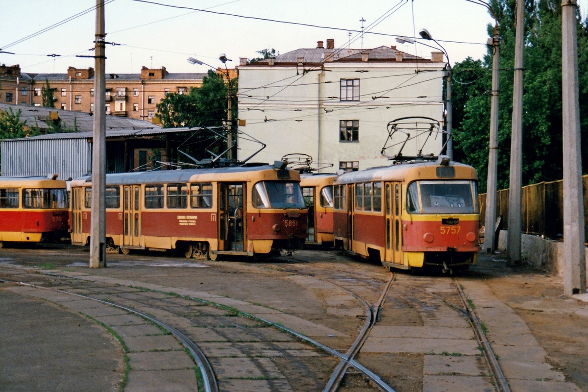 Kyiv, Tatra T3SU # 5851; Kyiv, Tatra T3SU # 5757; Kyiv — Historical photos
