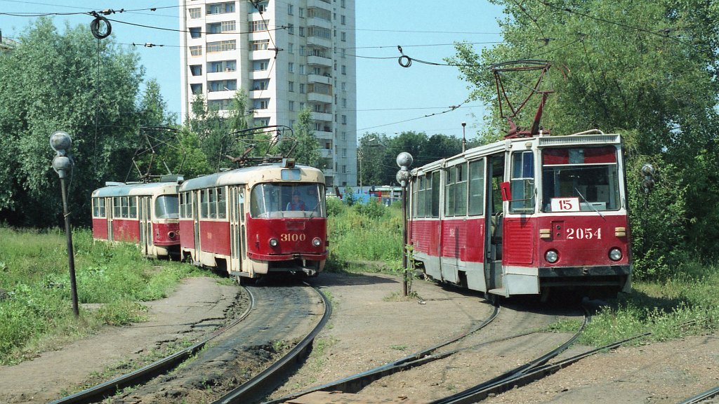 Уфа, Tatra T3SU № 3100; Уфа, 71-605А № 2054; Уфа — Исторические фотографии